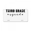 third grade squad License Plate