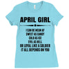 Super April Girl Ladies Fitted T-Shirt