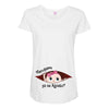 disculpame ya es agosto white girl black print Maternity Scoop Neck T-shirt