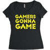Gamers Gonna Game Women's Triblend Scoop T-shirt