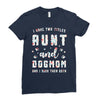 i have two titles aunt and dogmom and i rock them both Ladies Fitted T-Shirt