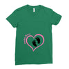 Custom baby girl name maternity design Ladies Fitted T-Shirt