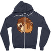 pancake pug Zipper Hoodie