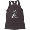shark attack swimmer Racerback Tank