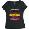 i never dreamed i'd grow up to be a super cool motocross mom but here Women's Triblend Scoop T-shirt