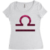 libra logo Women's Triblend Scoop T-shirt