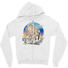 polygon bear graphic Zipper Hoodie
