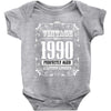 vintage made in 1990 perfectly aged a living legend Baby Bodysuit