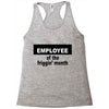 employee of the friggin month Racerback Tank