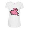 flying pig Maternity Scoop Neck T-shirt