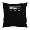 v1 eat sleep code Throw Pillow