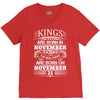 Real Kings Are Born On November 21 V-Neck Tee