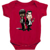 pulp fiction caricature ideal birthday gift present Baby Bodysuit