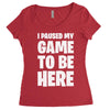 i paused my game to be here Women's Triblend Scoop T-shirt