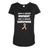 Once a Cancer Patient Now a Cancer Survivor Maternity Scoop Neck T-shirt