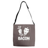 love bacont fun ny Adjustable Strap Totes