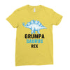 grumpa saurus rex Ladies Fitted T-Shirt