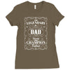 The Legendary Dad World Champion Father Ladies Fitted T-Shirt