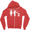 bla bla bla  fun shirt herrentag kult Zipper Hoodie