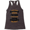 Super Cool Father Of A Freaking Awesome Son Racerback Tank
