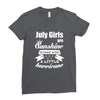July Girls Are Sunshine Mixed With A Little Hurricane Ladies Fitted T-Shirt