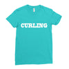 curling Ladies Fitted T-Shirt