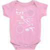 bicycle cyclopath bike hobby exploded Baby Bodysuit