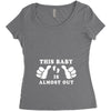 This Baby is Almost Out Women's Triblend Scoop T-shirt