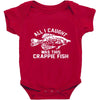 all i caught was this crappie fish Baby Bodysuit