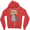 cat in the box! Zipper Hoodie