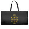 kings are born in july Weekender Totes