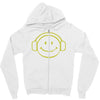 smiley dj techno,club,dance,music,rave retro Zipper Hoodie