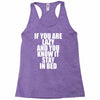 if you're lazy and you know it stay in bed Racerback Tank