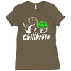 chillkr&ouml;te  fun kult shit bong marihuana joint smoke weed punk gras Ladies Fitted T-Shirt