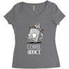 coffee addict Women's Triblend Scoop T-shirt