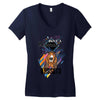 who loves bassets Women's V-Neck T-Shirt