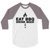 eat bbq drink beer 3/4 Sleeve Shirt