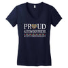 proud autism boyfriend Women's V-Neck T-Shirt