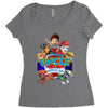 paw patrol birthday boy uncle Women's Triblend Scoop T-shirt