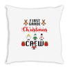 first grade christmas crew Throw Pillow
