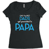 Only the Best Dads get Promoted to Papa Women's Triblend Scoop T-shirt