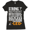 Strong Independent Motivated Leo Ladies Fitted T-Shirt