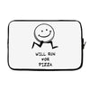 will run for pizza Laptop sleeve