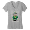pug irish pub snorty mcpug's Women's V-Neck T-Shirt