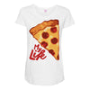 pizza my life Maternity Scoop Neck T-shirt