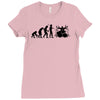 evolution of drummer Ladies Fitted T-Shirt