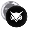 owl white Pin-back button