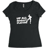 up all night playing battle gaming Women's Triblend Scoop T-shirt