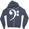 bass cleff funny Zipper Hoodie