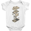 gameboy breakdown Baby Bodysuit